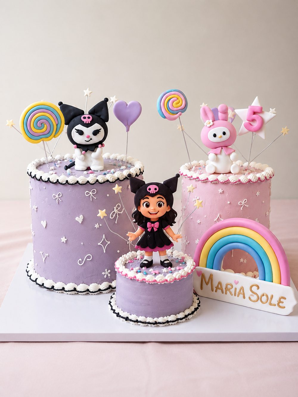 Set di torte a tema Kuromi e My Melody, Milka Sweet Cakes